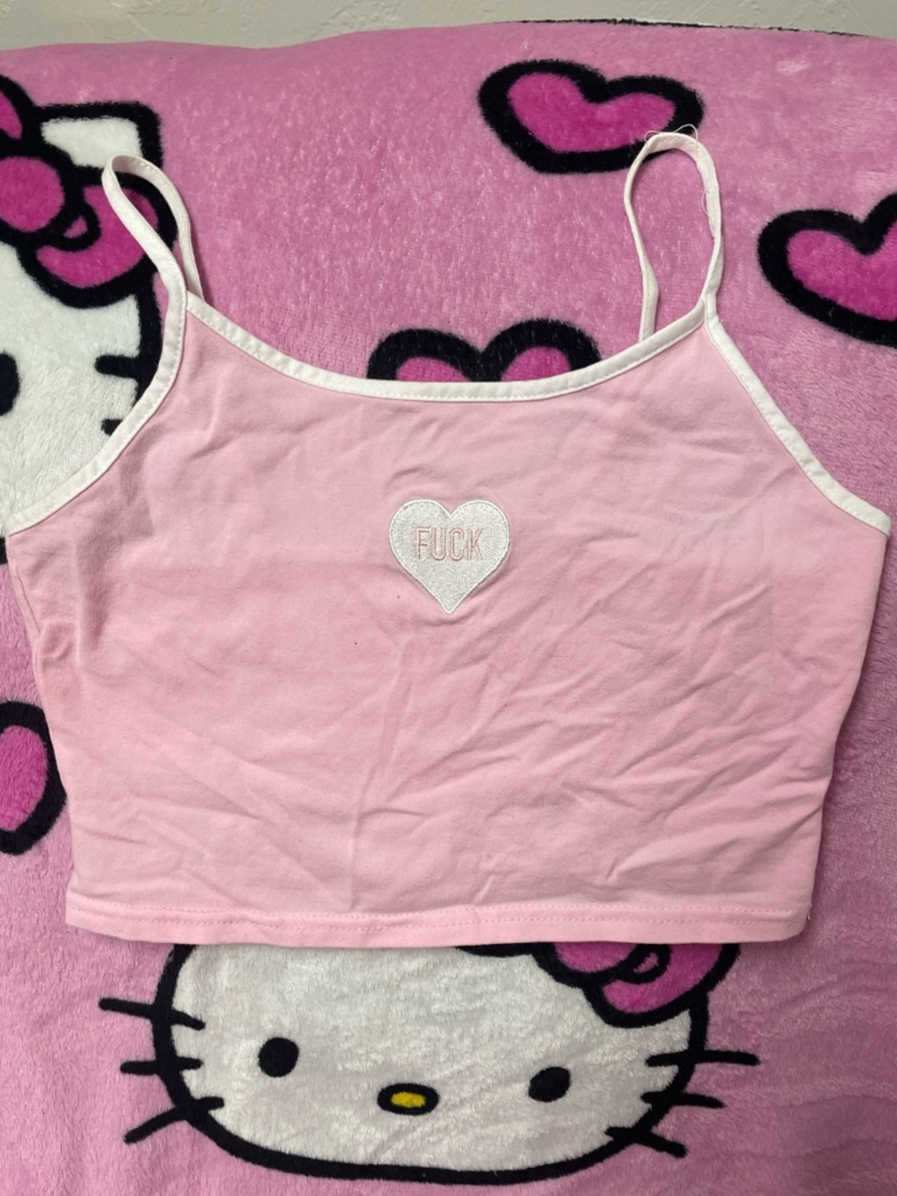 F*CK crop tank top